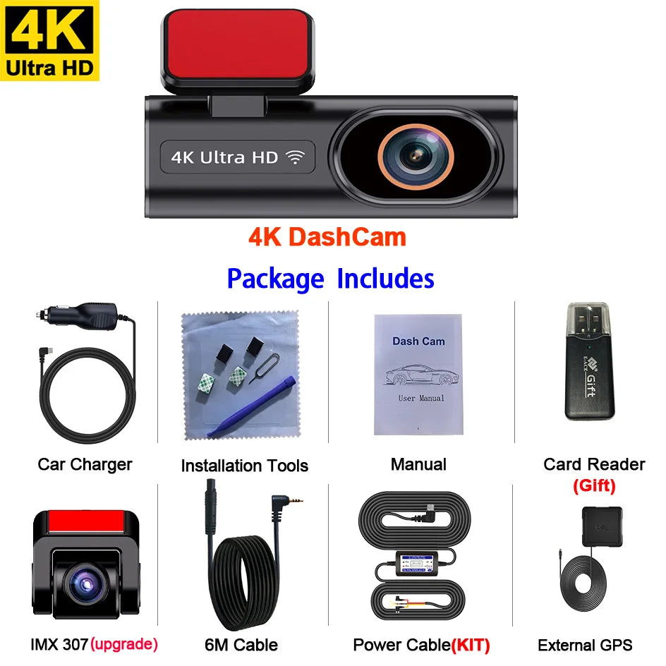 Ultra HD Dash Cam 4K Loop Recording