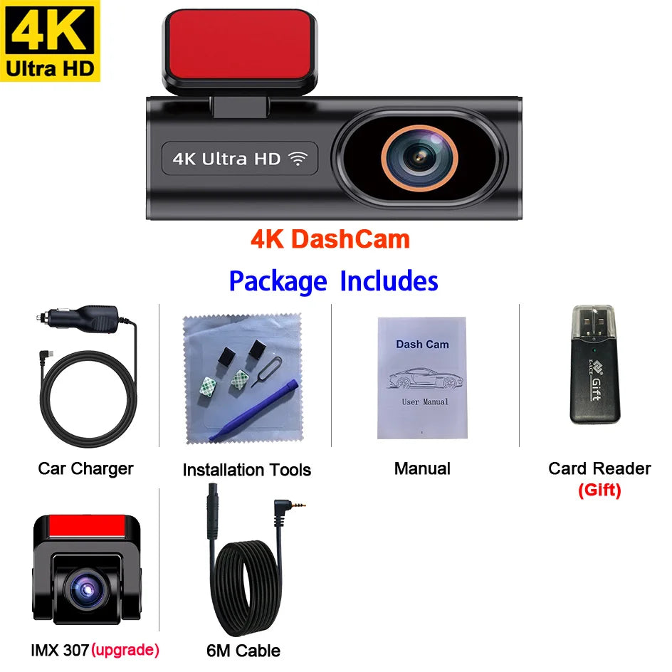 Ultra HD Dash Cam 4K Loop Recording
